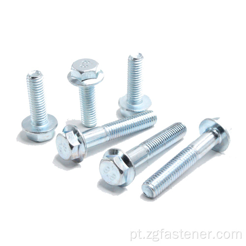 Bolts de flange hexágono com zinco azul DIN6921